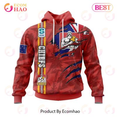Super Rugby Gallagher Chiefs Specialized Jersey Concepts With National Flag 3D Hoodie -soulcals
