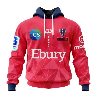 Super Rugby Melbourne Rebels 2023 Away Kits Hoodie - soulcals