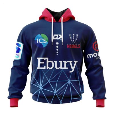 Super Rugby Melbourne Rebels 2023 Home Kits Hoodie - soulcals
