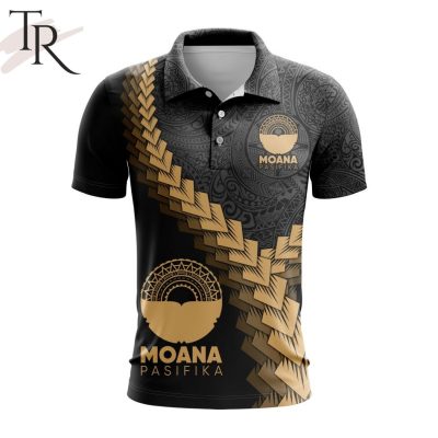 Super Rugby Moana Pasifika Special Black And Gold Polo Shirt - soulcals