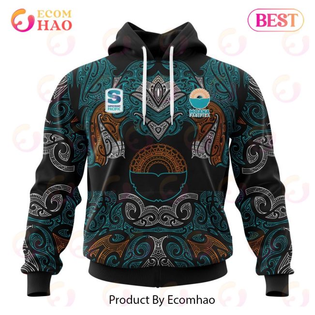 Super Rugby Moana Pasifika Specialized Indigenous Outfits Concepts 3D Hoodie -soulcals