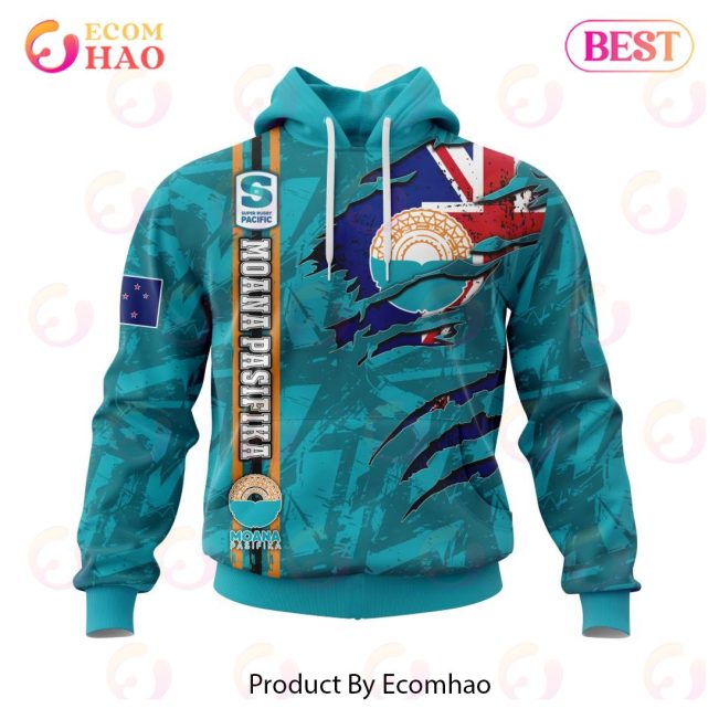 Super Rugby Moana Pasifika Specialized Jersey Concepts With National Flag 3D Hoodie -soulcals