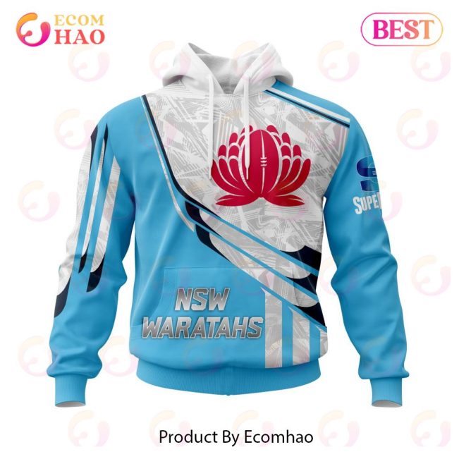 Super Rugby New South Wales Waratahs Specialized Jersey Concepts 3D Hoodie -soulcals