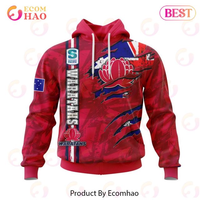 Super Rugby New South Wales Waratahs Specialized Jersey Concepts With National Flag 3D Hoodie -soulcals