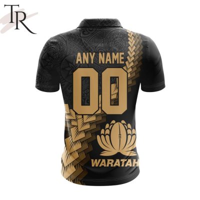 Super Rugby New South Whale Waratahs Special Black And Gold Polo Shirt - soulcals