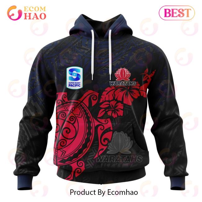 Super Rugby New South Whale Waratahs Special Polynesian Design 3D Hoodie -soulcals