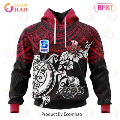 Super Rugby Queensland Reds Special Polynesian Design 3D Hoodie -soulcals
