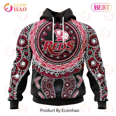 Super Rugby Queensland Reds Specialized Indigenous Outfits Concepts 3D Hoodie -soulcals