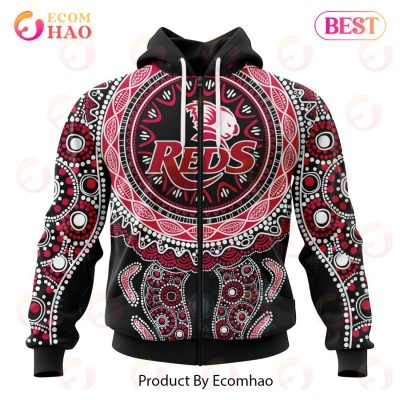 Super Rugby Queensland Reds Specialized Indigenous Outfits Concepts 3D Hoodie -soulcals