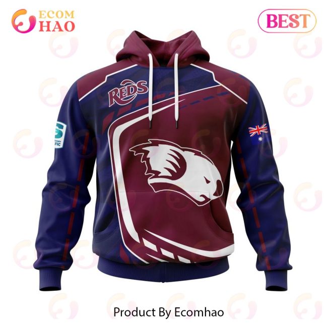 BEST Super Rugby Queensland Reds Specialized Jersey Concepts 3D Hoodie -soulcals