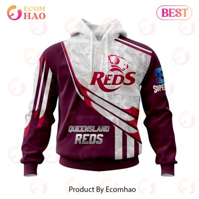 Super Rugby Queensland Reds Specialized Jersey Concepts 3D Hoodie -soulcals
