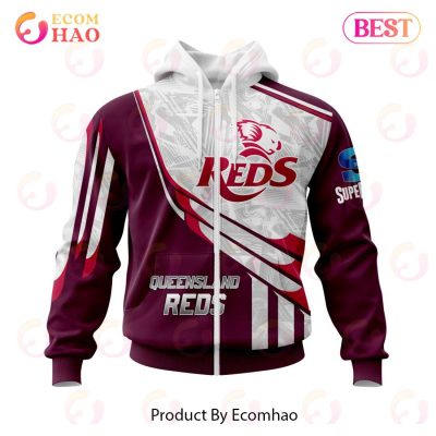 Super Rugby Queensland Reds Specialized Jersey Concepts 3D Hoodie -soulcals