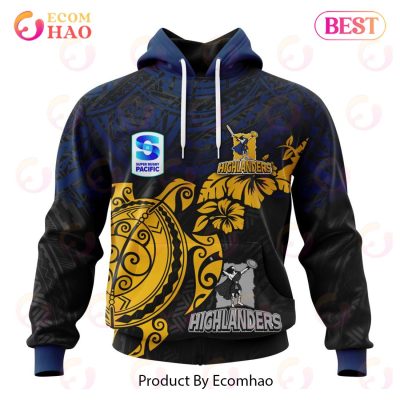 Super Rugby Speight's Highlanders Special Polynesian Design 3D Hoodie -soulcals