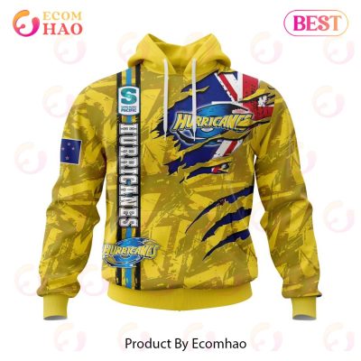 Super Rugby Wellington Hurricanes Specialized Jersey Concepts With National Flag 3D Hoodie -soulcals