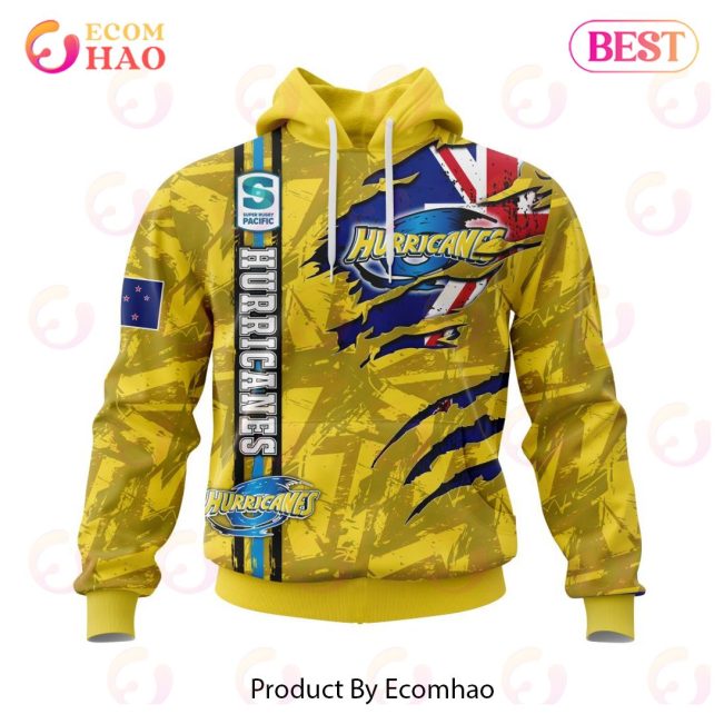 Super Rugby Wellington Hurricanes Specialized Jersey Concepts With National Flag 3D Hoodie -soulcals