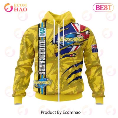 Super Rugby Wellington Hurricanes Specialized Jersey Concepts With National Flag 3D Hoodie -soulcals