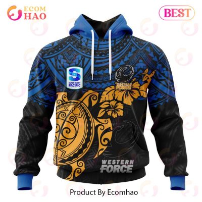 Super Rugby Western Force Special Polynesian Design 3D Hoodie -soulcals