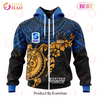 Super Rugby Western Force Special Polynesian Design 3D Hoodie -soulcals