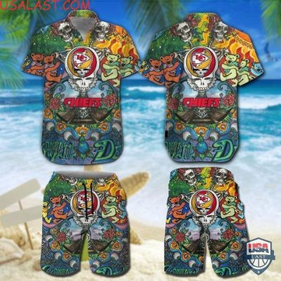 Nfl Kansas City Chiefs Grateful Dead Bears Hawaiian Shirt And Shorts - Hot Sale 2025