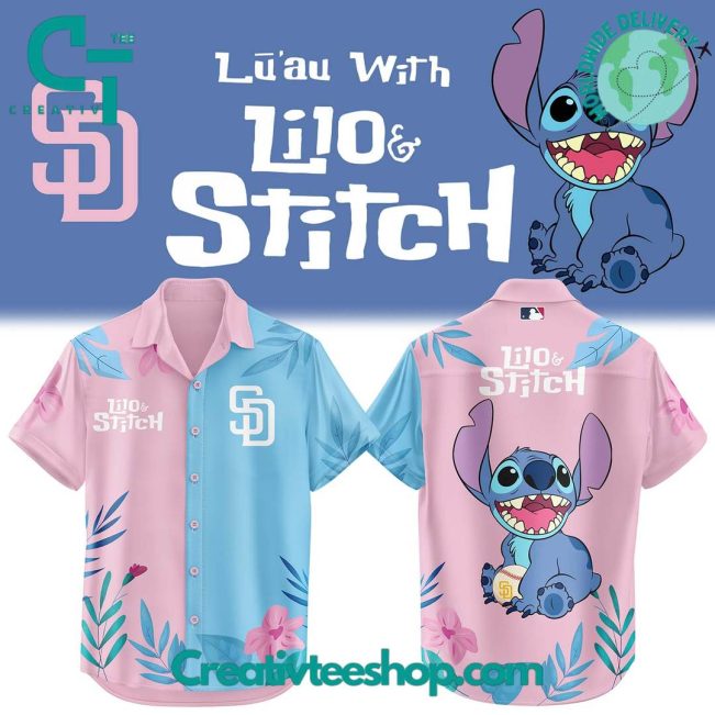 San Diego Padres x Lilo & Stitch Night Special Hawaiian Shirt and Shorts - Teesmith