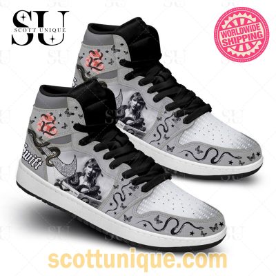Taylor Swift Portrait Nike Air Jordan 1 High Top Sneakers -Soulcals.com