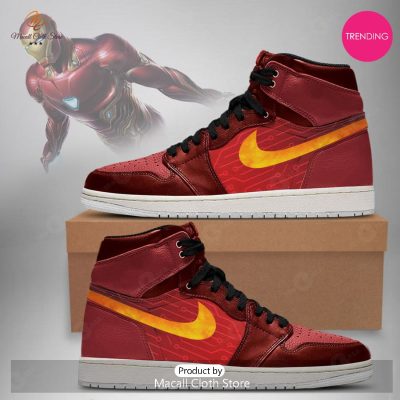 [TRENDING EDITION] 2023 Marvel Avengers Ironman Air Jordan High Top Sneaker - soulcals