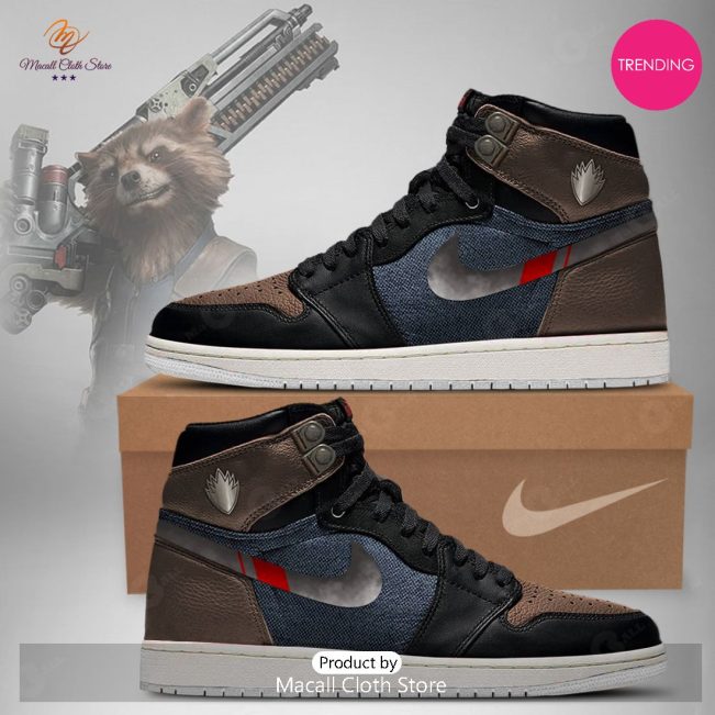 [TRENDING EDITION] 2023 OTG Marvel Rocket Air Jordan High Top Sneaker - soulcals