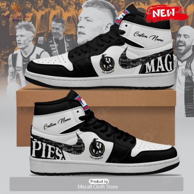 [TRENDING EDITION] AFL Collingwood Football Club Personalize Air Jordan High Top Sneaker - soulcals