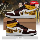 [TRENDING EDITION] AFL Hawthorn Football Club Personalize Air Jordan High Top Sneaker - soulcals