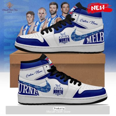 [TRENDING EDITION] AFL North Melbourne Football Club Personalize Air Jordan High Top Sneaker - soulcals