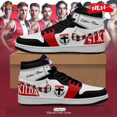 [TRENDING EDITION] AFL St Kilda Football Club Personalize Air Jordan High Top Sneaker - soulcals