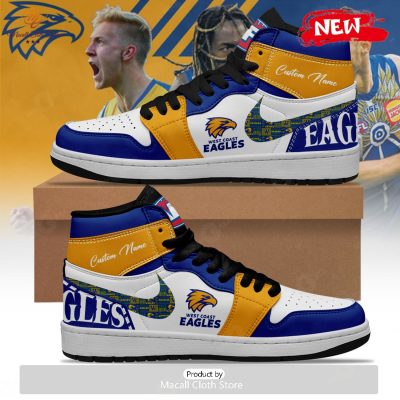 [TRENDING EDITION] AFL West Coast Eagles Personalize Air Jordan High Top Sneaker - soulcals