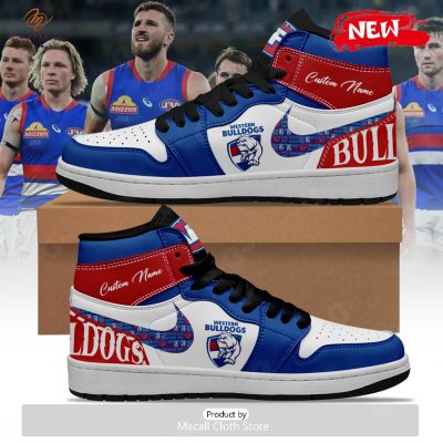 [TRENDING EDITION] AFL Western Bulldogs Personalize Air Jordan High Top Sneaker - soulcals