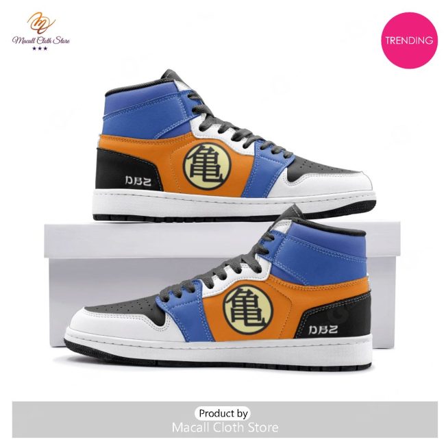[TRENDING EDITION] Anime - Dragon Ball Goku Blue Orange Air Jordan High Top Sneaker - soulcals