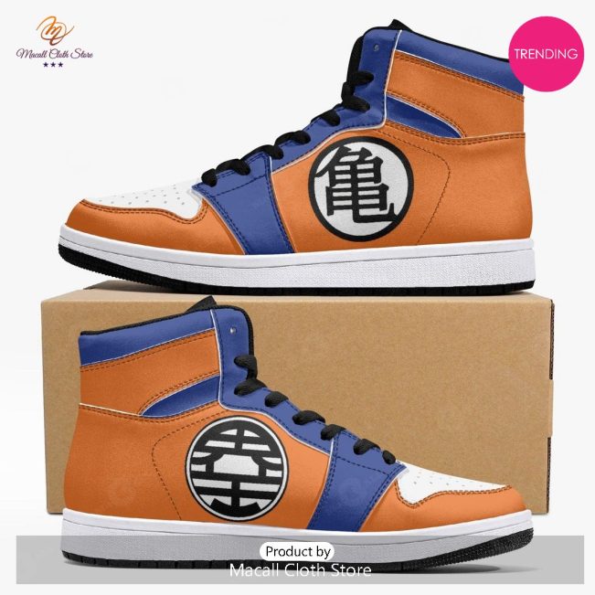 [TRENDING EDITION] Anime - Dragon Ball Goku Orange Air Jordan High Top Sneaker - soulcals