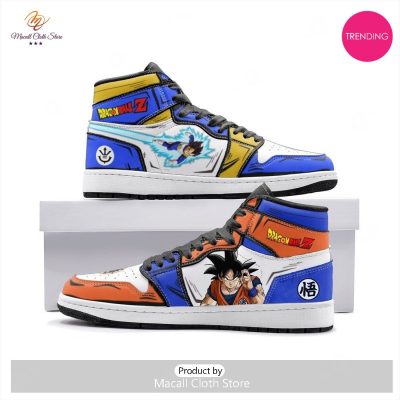 [TRENDING EDITION] Anime - Dragon Ball Son Goku and Vegeta Air Jordan High Top Sneaker - soulcals