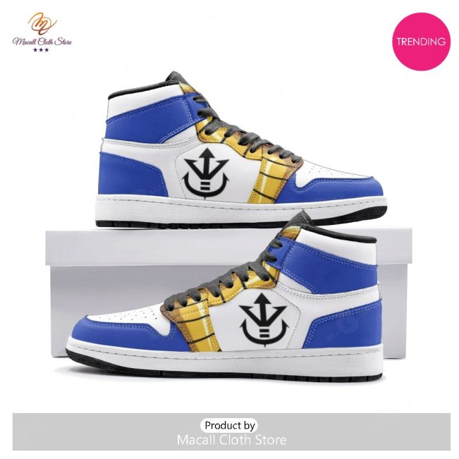 [TRENDING EDITION] Anime - Dragon Ball Vegeta Blue Air Jordan High Top Sneaker - soulcals