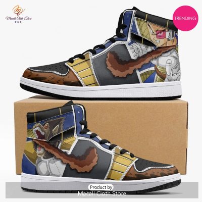 [TRENDING EDITION] Anime - Dragon Ball Vegeta Brown Air Jordan High Top Sneaker - soulcals