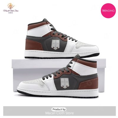 [TRENDING EDITION] AOT - The Training Corps Attack on Titan Air Jordan High Top Sneaker - soulcals