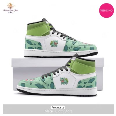 [TRENDING EDITION] Bulbasaur Pokemon Air Jordan High Top Sneaker - soulcals