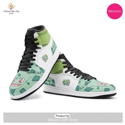 [TRENDING EDITION] Bulbasaur Pokemon Air Jordan High Top Sneaker - soulcals
