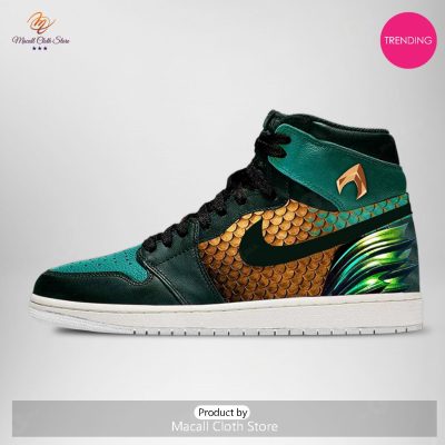 [TRENDING EDITION] DC Justice League Aquaman Air Jordan High Top Sneaker - soulcals