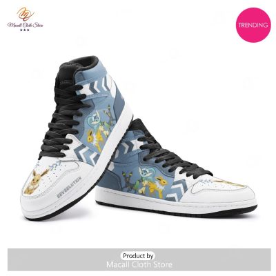 [TRENDING EDITION] Eevee Evolution Pokemon Air Jordan High Top Sneaker - soulcals