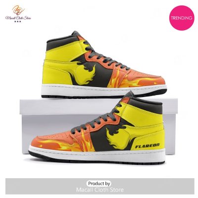 [TRENDING EDITION] Flareon Pokemon Air Jordan High Top Sneaker - soulcals