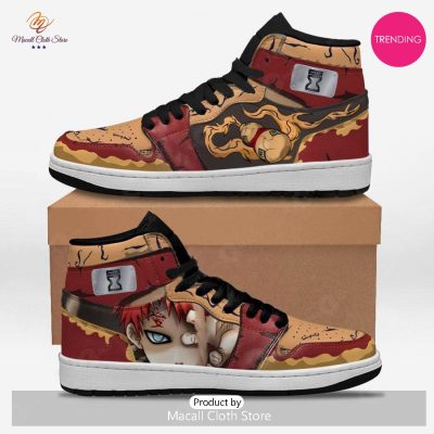 [TRENDING EDITION] Gaara Sand Village Air Jordan High Top Sneaker Anime Shoes For Naruto Fans - soulcals