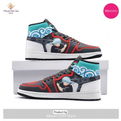 [TRENDING EDITION] Gintoki Kimono Pattern Gintama Air Jordan High Top Sneaker - soulcals