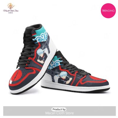 [TRENDING EDITION] Gintoki Kimono Pattern Gintama Air Jordan High Top Sneaker - soulcals