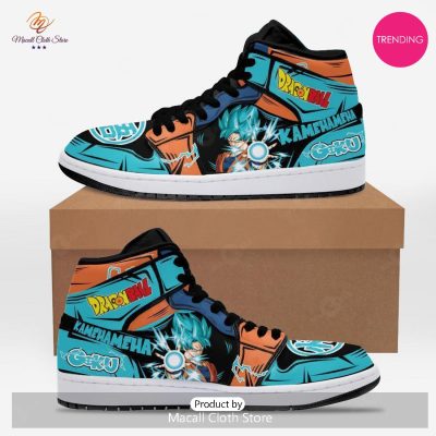 [TRENDING EDITION] Goku Blue Kamehameha Dragon Ball Z Air Jordan High Top Sneaker - soulcals