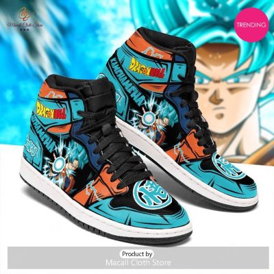 [TRENDING EDITION] Goku Blue Kamehameha Dragon Ball Z Air Jordan High Top Sneaker - soulcals