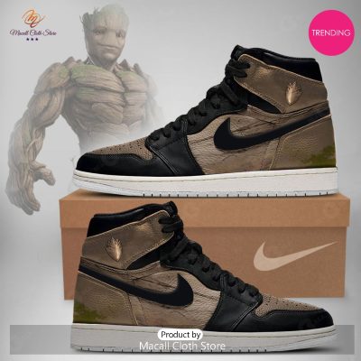 [TRENDING EDITION] GOTG Marvel Groot Air Jordan High Top Sneaker - soulcals
